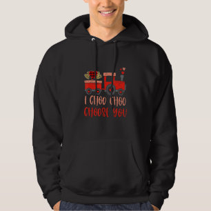 Kids I Choo Choo Choose You Valentines Day Train T Hoodie