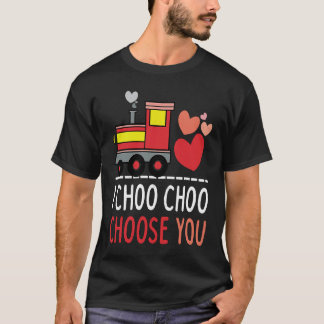 Kids I Choo Choo Choose You Valentines Day Train T T-Shirt