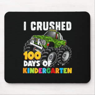 Kids I Crushed 100 Days of Kindergarten Fun Girls Mouse Mat