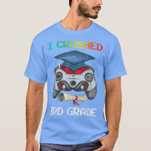 Kids I Crushed 3rd Grade Game Controller Last Day T-Shirt