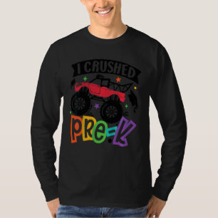 Kids I Crushed Pre K Monster Truck Graduation Cap T-Shirt