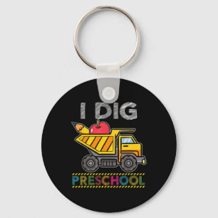 Kids I Dig Preschool Truck School Teacher Student Key Ring