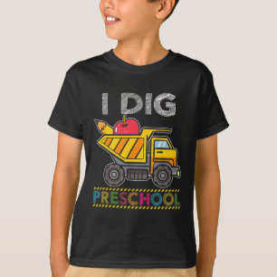 Kids I Dig Preschool Truck School Teacher Student  T-Shirt