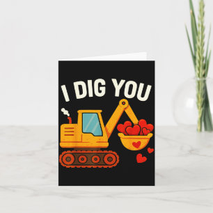 Kids I Dig You Happy Valentines Day Love Heart Tod Card