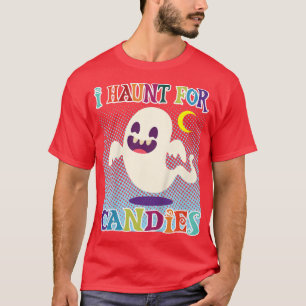 Kids I Haunt For Candies Cute Ghost Kids T-Shirt