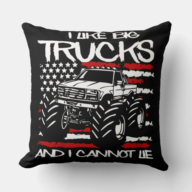 Kids I like big trucks Cushion (Front)