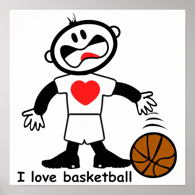 Kids I Love Basketball Poster (Front)