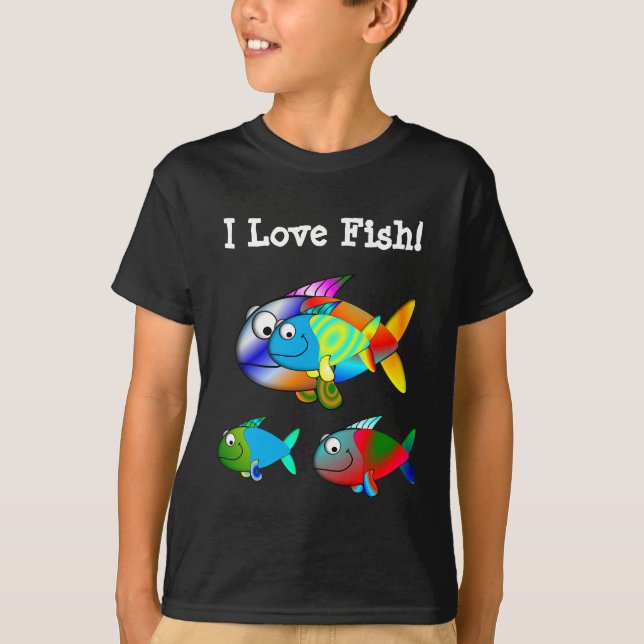 Kids  "I LOVE FISH" T-Shirts (Front)