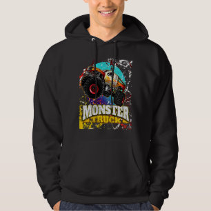 Kids I Love Monster Truck Hoodie