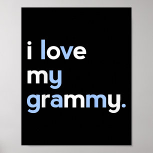 Kids I Love My Grammy Shirt For Boys Grandma Mothe Poster