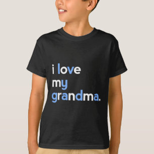 Kids I Love My Grandma Shirt For Boys Grammy Mothe