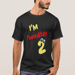 Kids I M Twodles 2nd Birthday Party Boys Girls T-Shirt