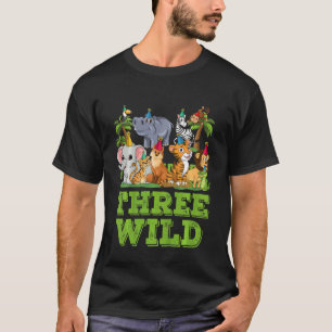 Kids I´m Wild And Three 3 Birthday 3 Year Old Birt T-Shirt