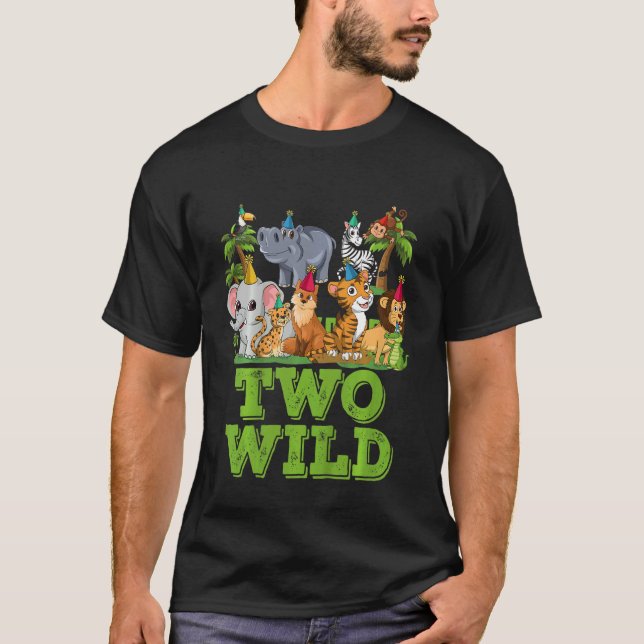 Kids I´m Wild And Two 2 Birthday 2 Year Old Birthd T-Shirt (Front)