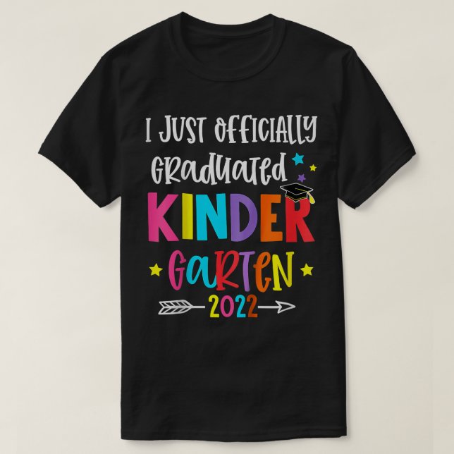 Kids I Officially Graduated Kindergarten Graduatio T-Shirt (Design Front)