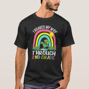 Kids I Roared My Way Through 2nd Grade Dinosaur Tr T-Shirt
