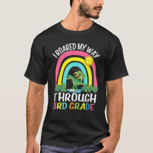 Kids I Roared My Way Through 3rd Grade Dinosaur Tr T-Shirt