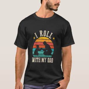 Kids I Roll With My Dad Brazilian Baby Jiu Jitsu T-Shirt