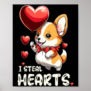 Kids I Steal Hearts Girls Boys Valentines Day Todd Poster