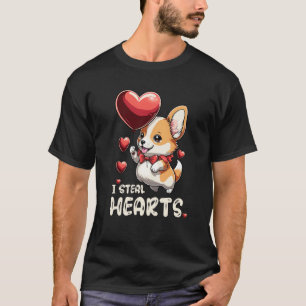 Kids I Steal Hearts Girls Boys Valentines Day Todd T-Shirt