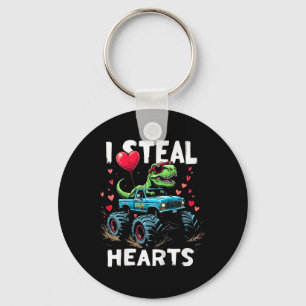 Kids I Steal Hearts Kids Funny Trex Gifts For Boys Key Ring