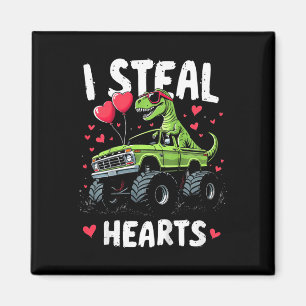 Kids I Steal Hearts Kids Funny Trex Gifts For Boys Magnet