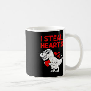 Kids I Steal Hearts T Rex Dino Valentines Day Todd Coffee Mug