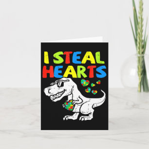 Kids I Steal Hearts Trex Dinosaur By Card