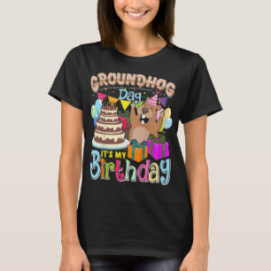 Kids I Was Born On Groundhog Day - Groundhog Birth T-Shirt