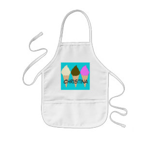 Kids Ice Cream Cones Custom Apron