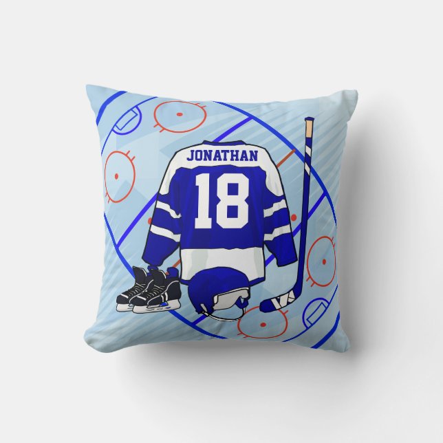 Kids Ice Hockey Bedroon and En Suite collection Cushion (Front)