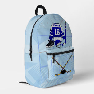 Kids Ice Hockey Bedroon and En Suite collection Printed Backpack
