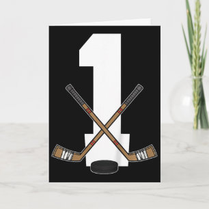 Kids Ice Hockey Kids Toddler Boys 1st Birthday Ice Card