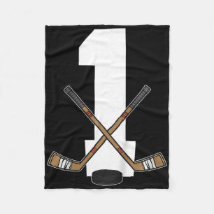 Kids Ice Hockey Kids Toddler Boys 1st Birthday Ice Fleece Blanket
