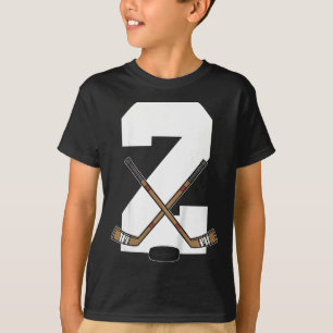 Kids Ice Hockey Kids Toddler Boys 2nd Birthday Ice T-Shirt