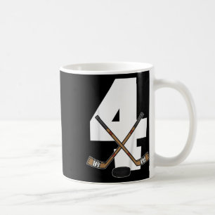Kids Ice Hockey Kids Toddler Boys 4th Birthday Ice Coffee Mug