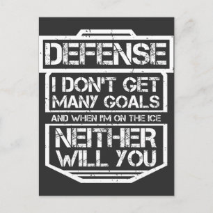 Kids Ice Hockey T-Shirt Funny Defenseman Player Postcard