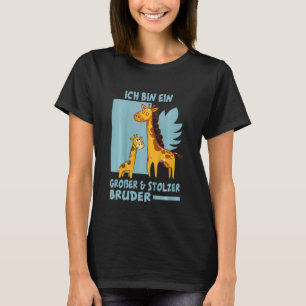 Kids Ich Bin Ein Große Und Stolzer Bruder Giraffe  T-Shirt
