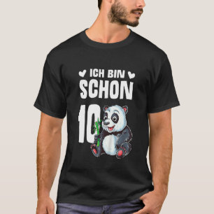 Kids Ich Bin Schon 10 Jahre Panda Girl Birthday T-Shirt