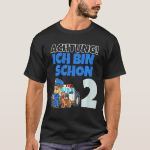 Kids Ich bin schon 2 Jahr alt! Achtung Polizei Pol T-Shirt
