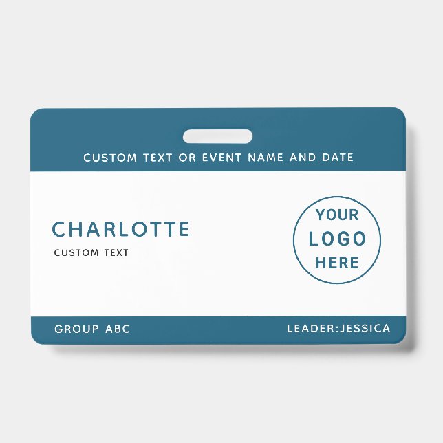 Kids ID Lanyard Template Music Tour School Trip Badge (Front)