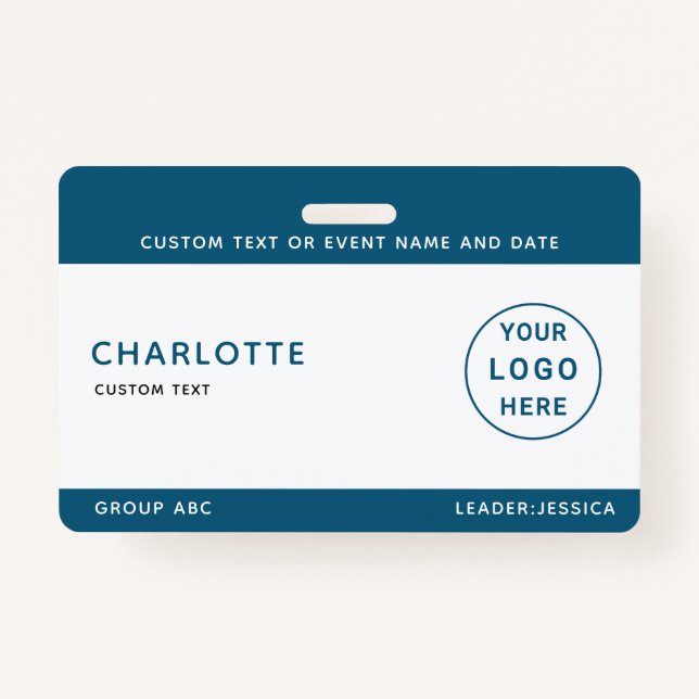 Kids ID Lanyard Template Music Tour School Trip ID Badge (Front)