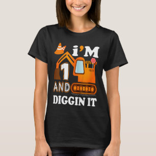 Kids I'm 1 and digging it 1 year old 1st Birthday T-Shirt