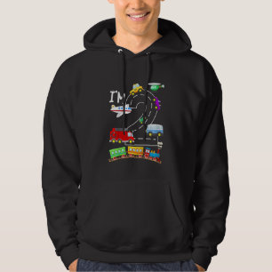 Kids I'm 2 Birthday Boy 2nd Birthday Train Car Tru Hoodie