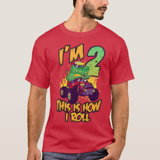 Kids I'm 2 This Is How I Roll Kid's Monster Truck  T-Shirt