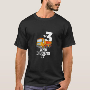 Kids I'm 3 And Digging It 3rd Birthday Boy T-Shirt