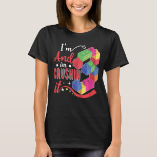 Kids I'm 3 And I'm Crushin' It Birthday Brick Bui T-Shirt