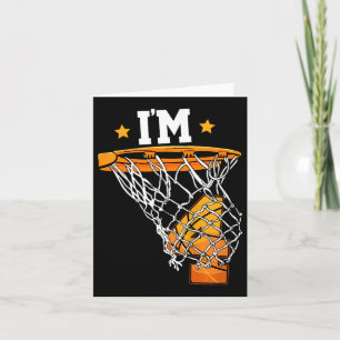 Kids I'm 4 Bysketbyll Theme Birthday Party Celebra Card