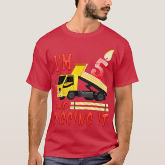 Kids I'm 5 and digging 5-year Construction Truck 5 T-Shirt