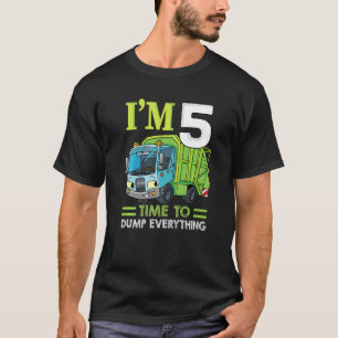 Kids I'm 5 Years Old Birthday Boy Garbage Truck 5t T-Shirt